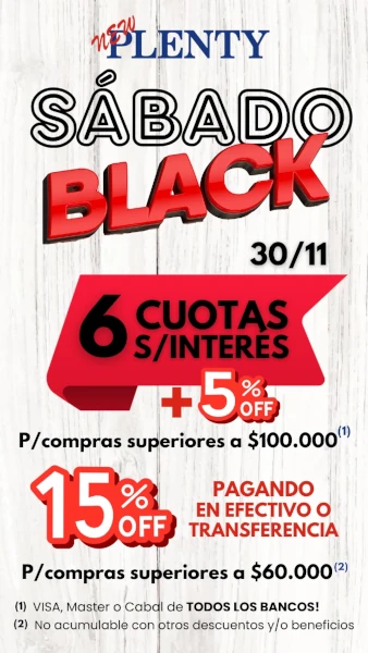 Sábado Black en New Plenty
