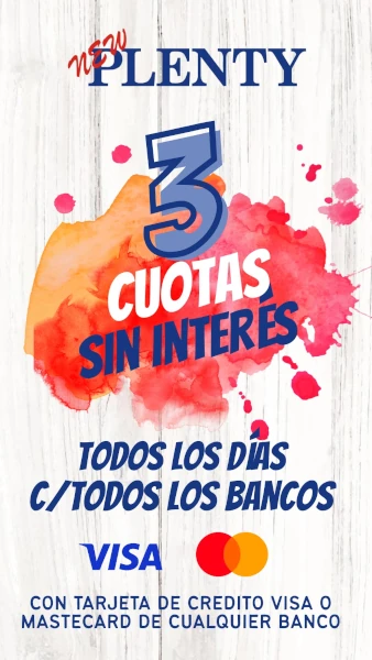 Promo 3 cuotas sin interés con tarjetas de todos los bancos