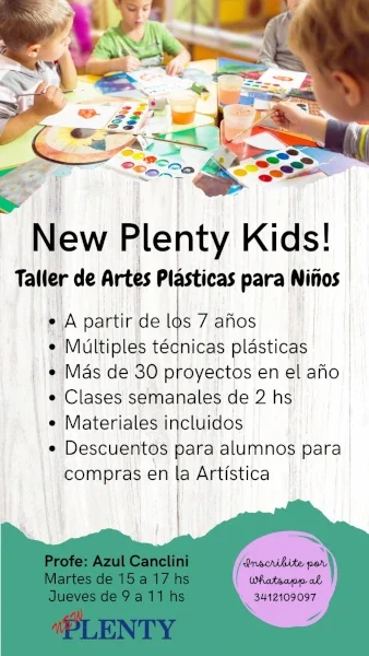 New Plenty Kids - Taller de artes plásticas para niños