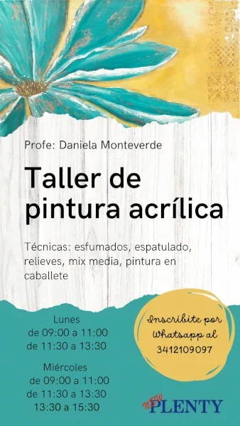 Taller de pintura acrílica en Rosario