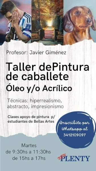Taller de Pintura de caballete oleo y/o acrílico 2026