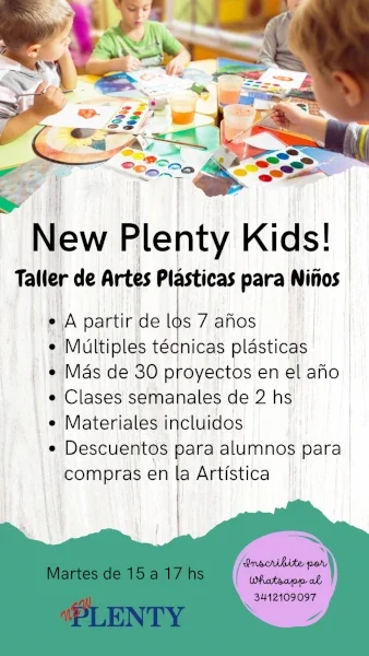 Taller de arte plásticas para niños