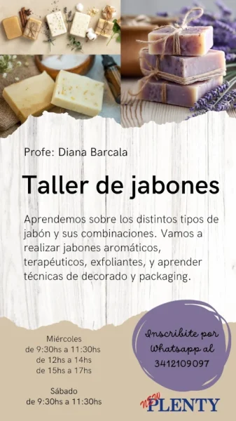 Taller de jabones en Rosario