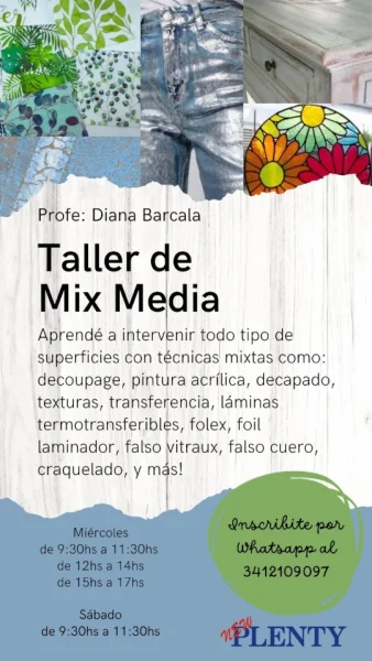 Taller de mix media en Rosario