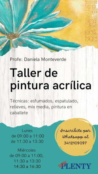 Taller de pintura acrílica en Rosario