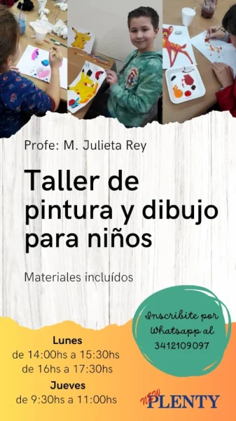 Taller de pintura y dibujo para niños en Rosario