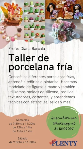 Taller de porcelana fría en Rosario