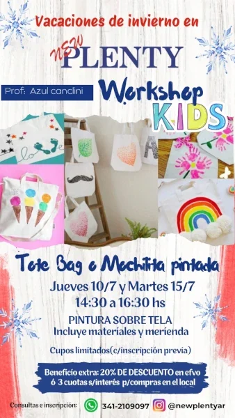 Workshop Tote bag o mochilita pintada